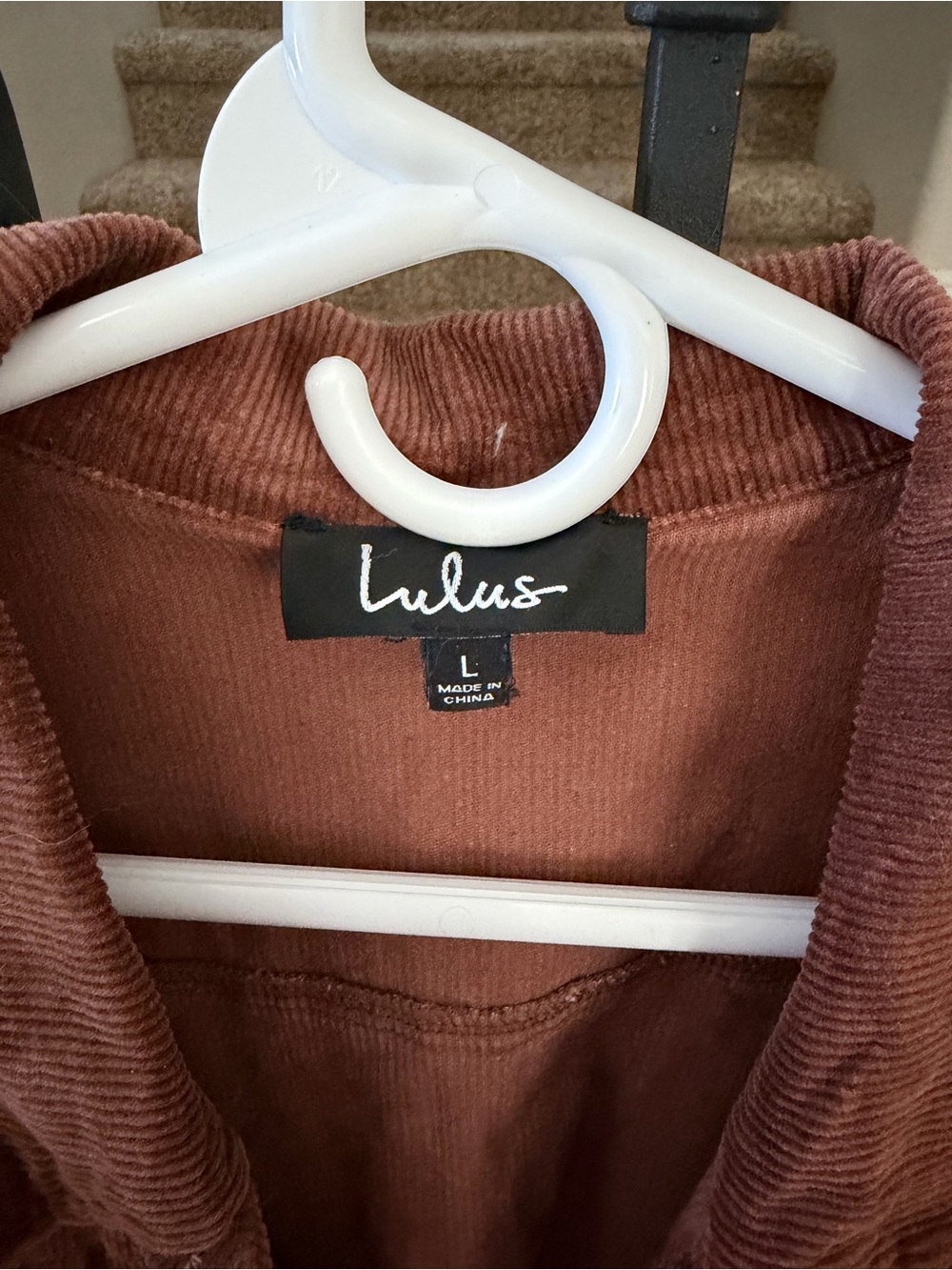 Lulu's Rust-Brown Cropped Corduroy Trucker Jacket - Picture 2 of 4
